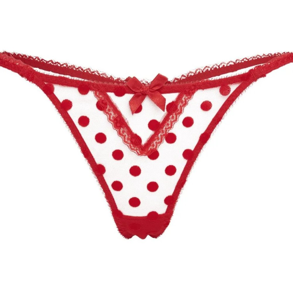 L'Agent Rosalyn Thong Red size M New With Tags Never worn